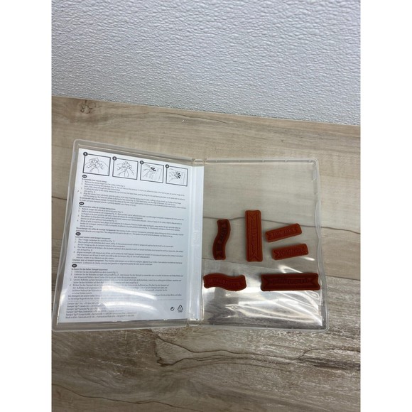 Stampin Up Itty Bitty Banners Set Of 6 Rubber Stamps - Picture 3 of 3